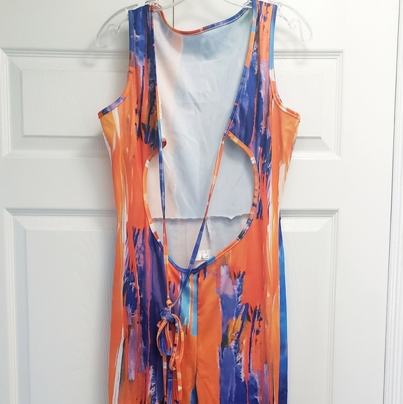 Multi-colored Back Out Jumpsuit. - Picture 5 of 8